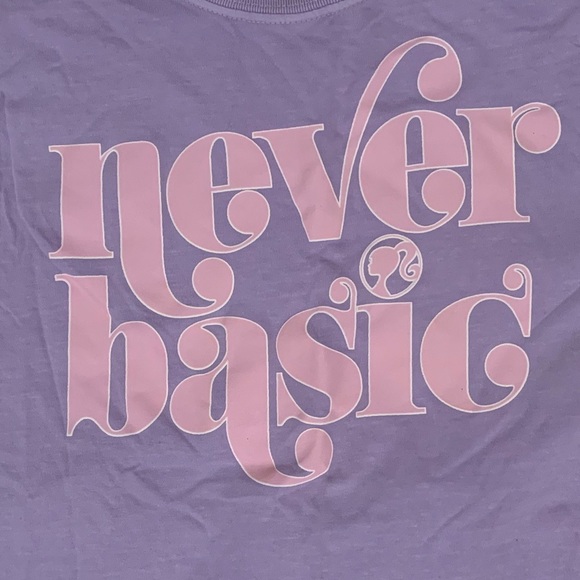 Barbie “Never Basic” Crop T-Shirt - Picture 3 of 5